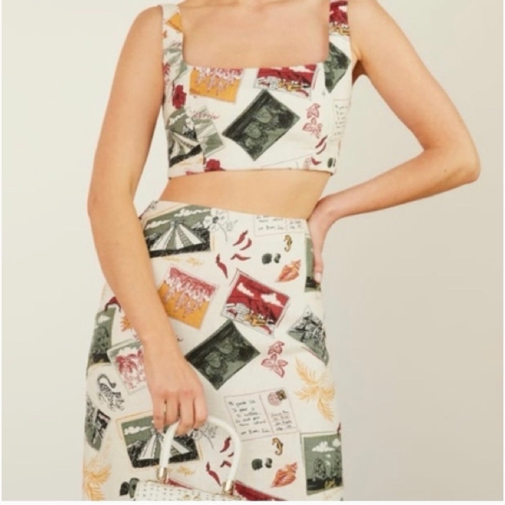 NWT Reformation Vio Linen Top Comic Book - Picture 3 of 8